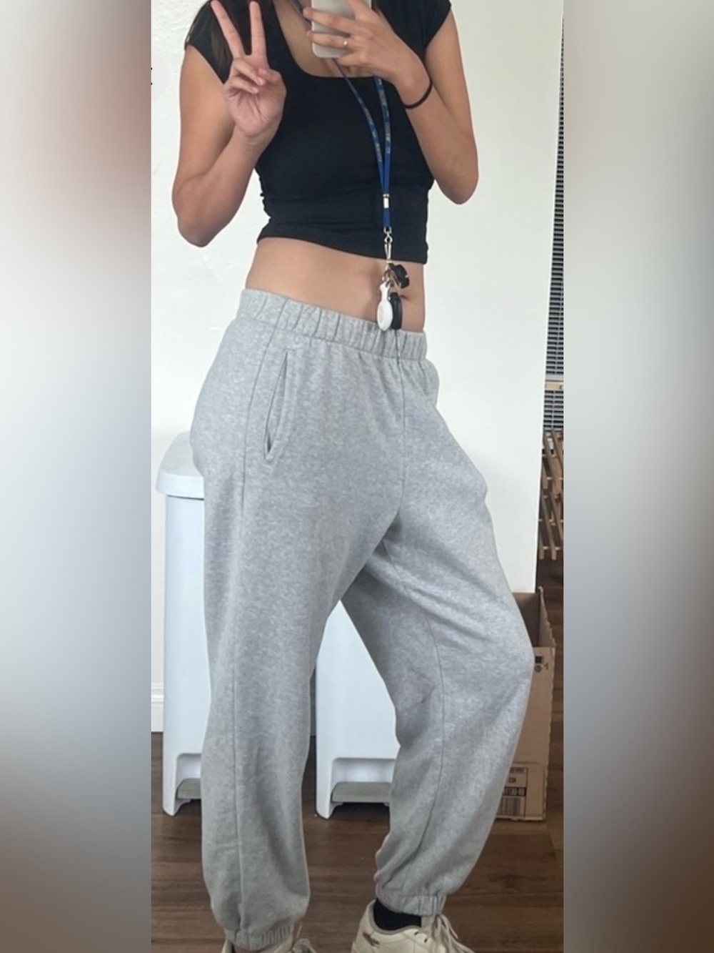 Gap Gray Drawstring Lounge Pants M